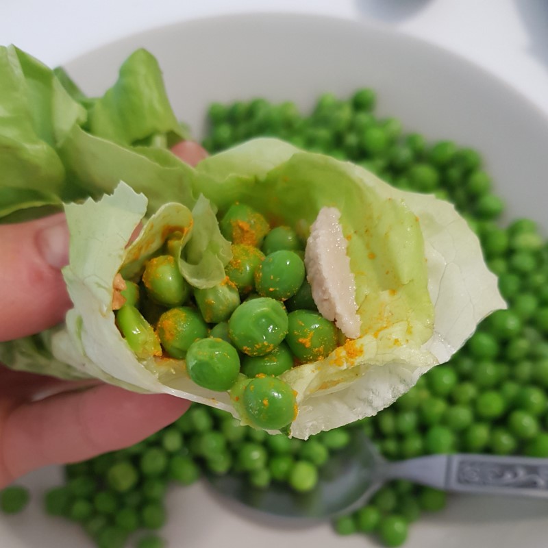 Raw Vegan Pea Stuffed Lettuce by Chef Ocean and Chef Victoria